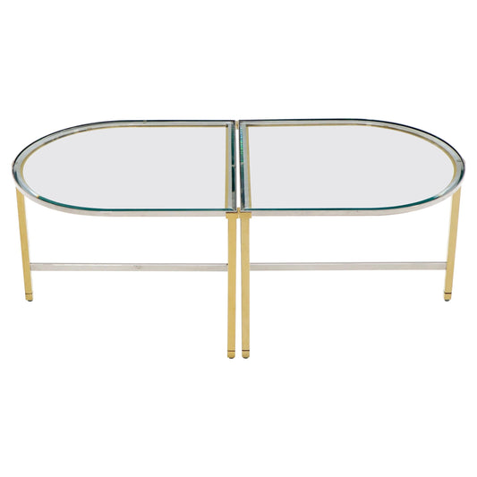 Racetrack Oval Shape Two Pieces Coffee Table