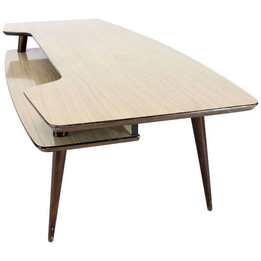 Italian Modern Step Coffee Table with Shelf