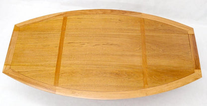 Boat Shape Large Drop Leaf Expandable Coffee Table