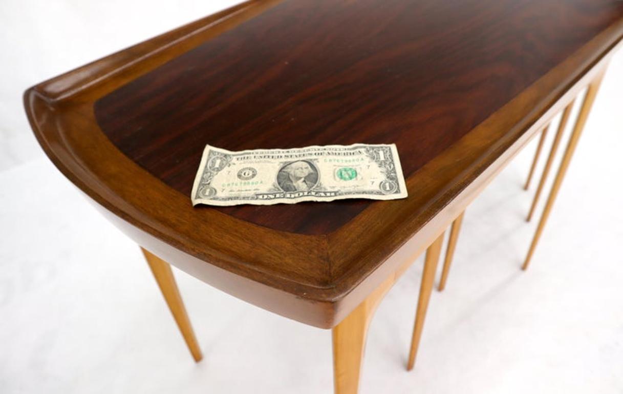 Rare Set of Three Nesting Table in Rosewood & Birch by Erno Fabry