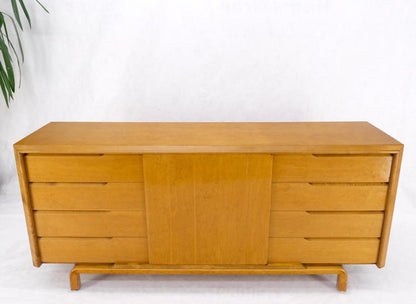 Edmond Spence Swedish Danish Modern Long Birch 9 Drawers Credenza Dresser MINT