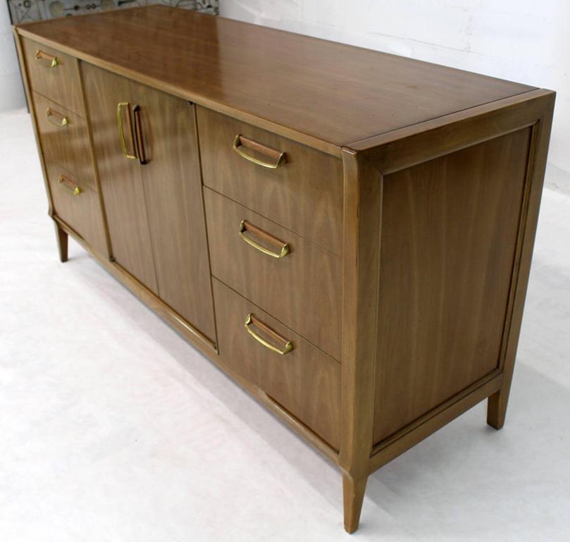 Satinwood Brass Pulls Dresser Credenza