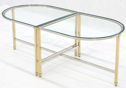 Racetrack Oval Shape Two Pieces Coffee Table