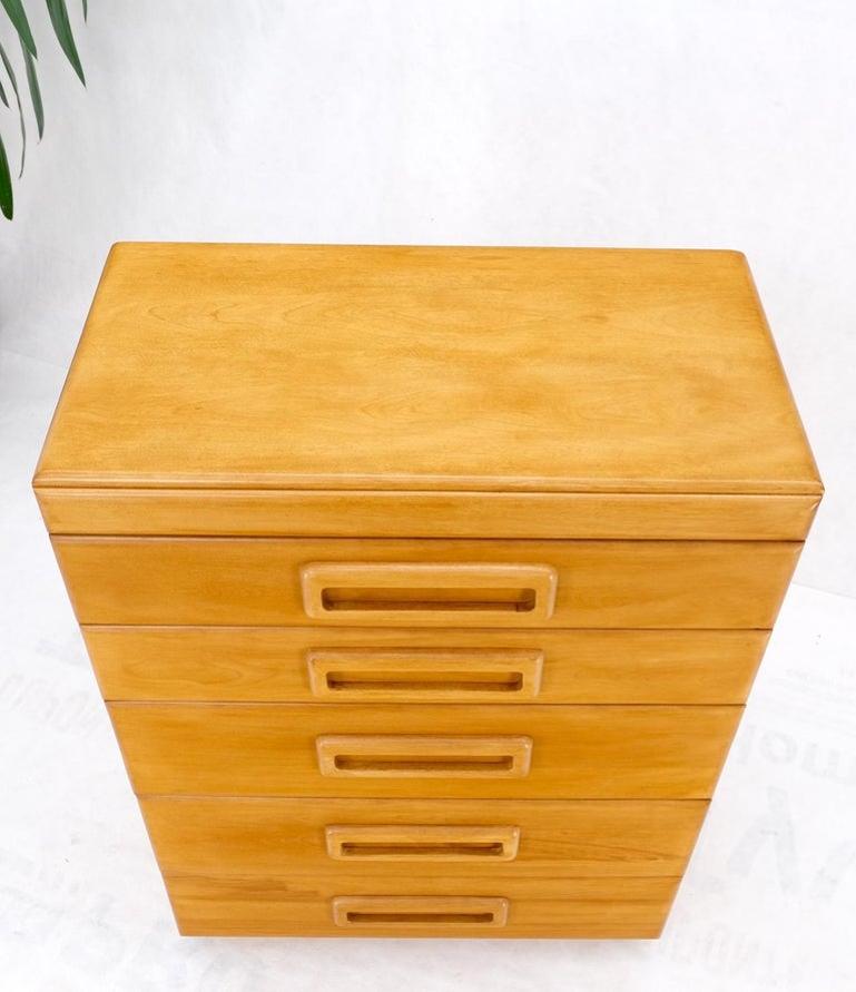 Russel Wright Conant Ball Mid-Century Modern Solid Birch High Chest Dresser Mint