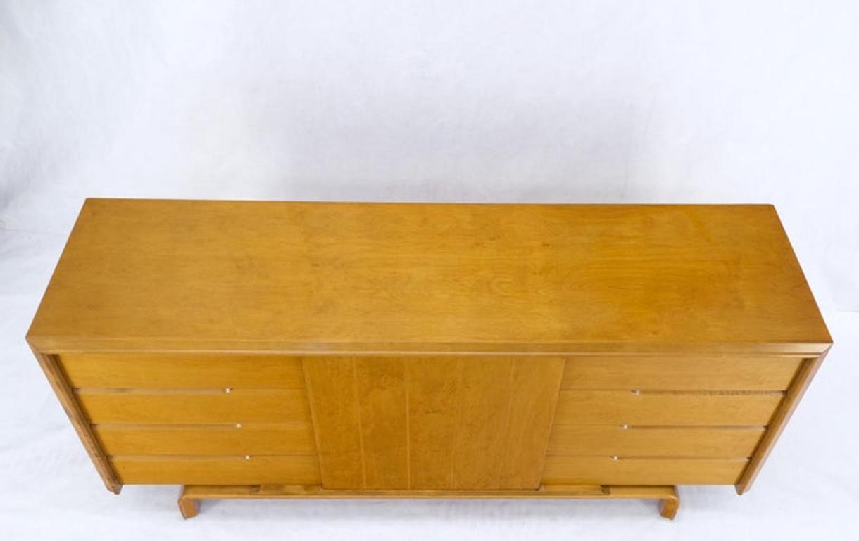 Edmond Spence Swedish Danish Modern Long Birch 9 Drawers Credenza Dresser MINT