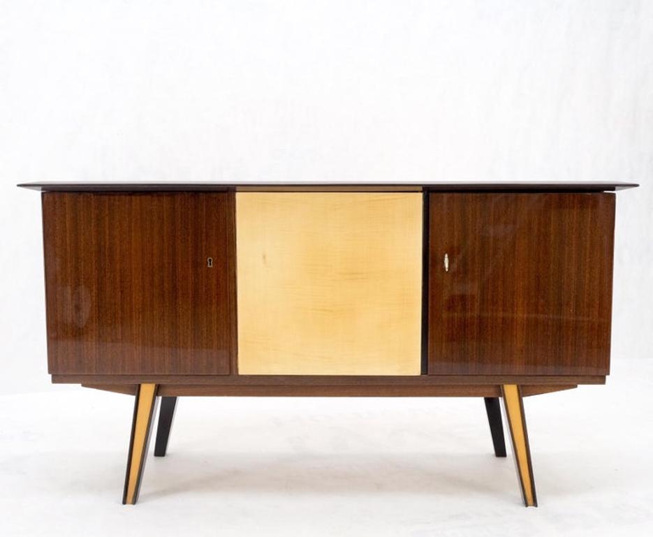 German Art Deco Mid-Century Modern High Gloss 3 Door Petit Credenza Chest Mint!