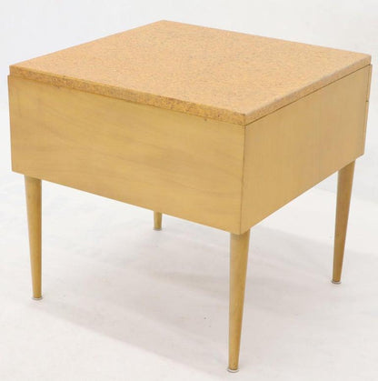 Paul Frankl for Johnson Furniture Cork Top Two Drawer Sqaure End Table Stand