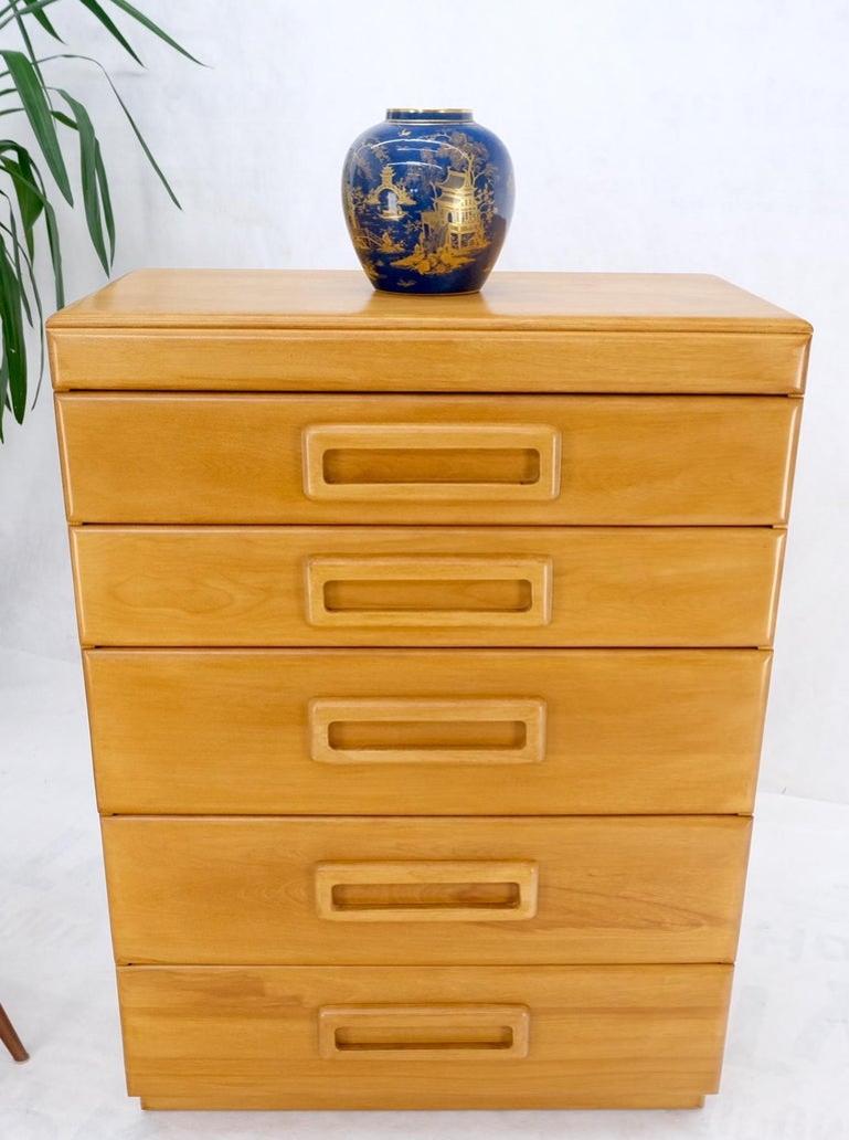 Russel Wright Conant Ball Mid-Century Modern Solid Birch High Chest Dresser Mint