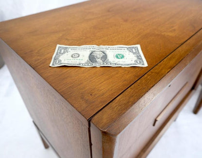 Pair of Mid-Century Modern American Walnut Two Drawers Night Stands End Tables