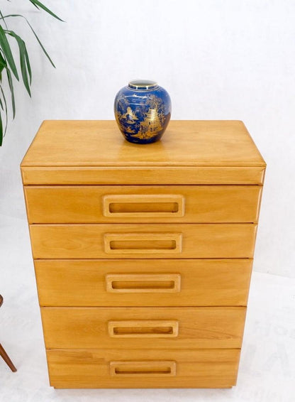 Russel Wright Conant Ball Mid-Century Modern Solid Birch High Chest Dresser Mint