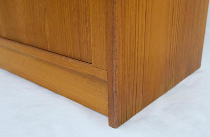 Tambour Doors 12 Deep Drawers 3 Shelves Danish Teak Mid-Century Modern Credenza