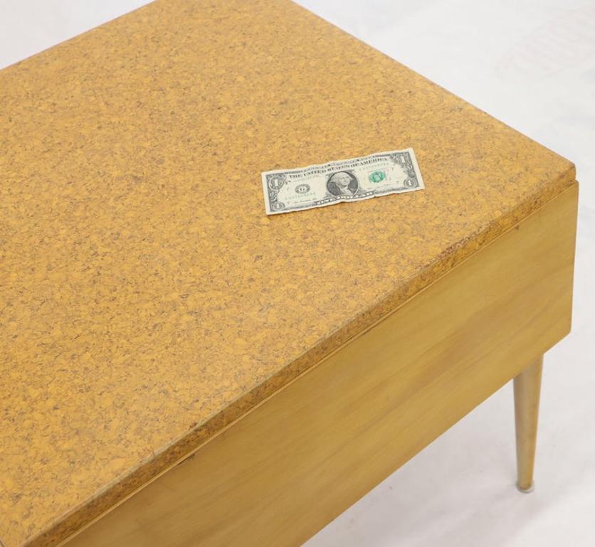 Paul Frankl for Johnson Furniture Cork Top Two Drawer Sqaure End Table Stand