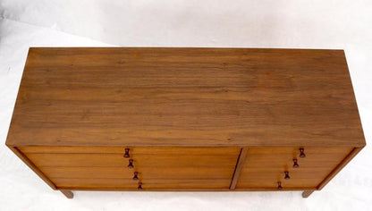 Mid-Century Modern Walnut 8 Drawers Long Dresser Credenza