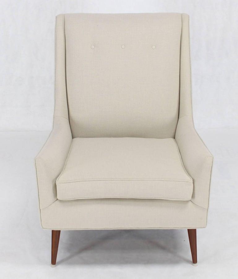 New Upholstery High Dowel Legs McCobb Lounge Chair
