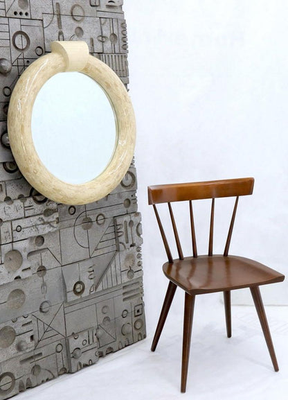 Round Tessellated Bone Mirror