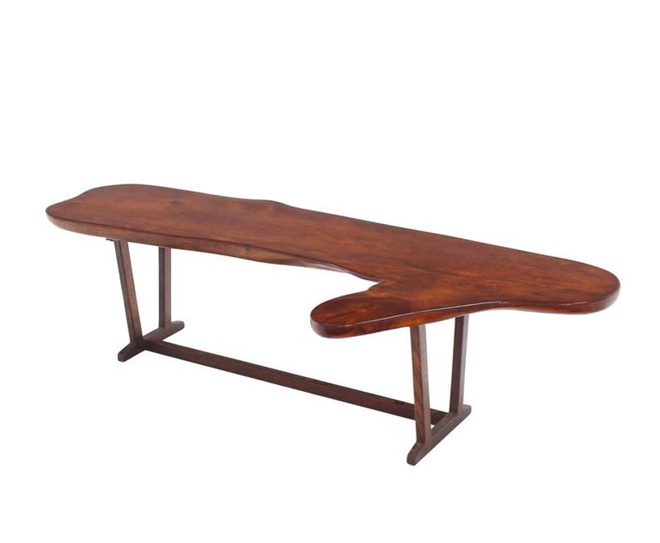 Organic Solid Top Coffee Table or Bench Live Edge