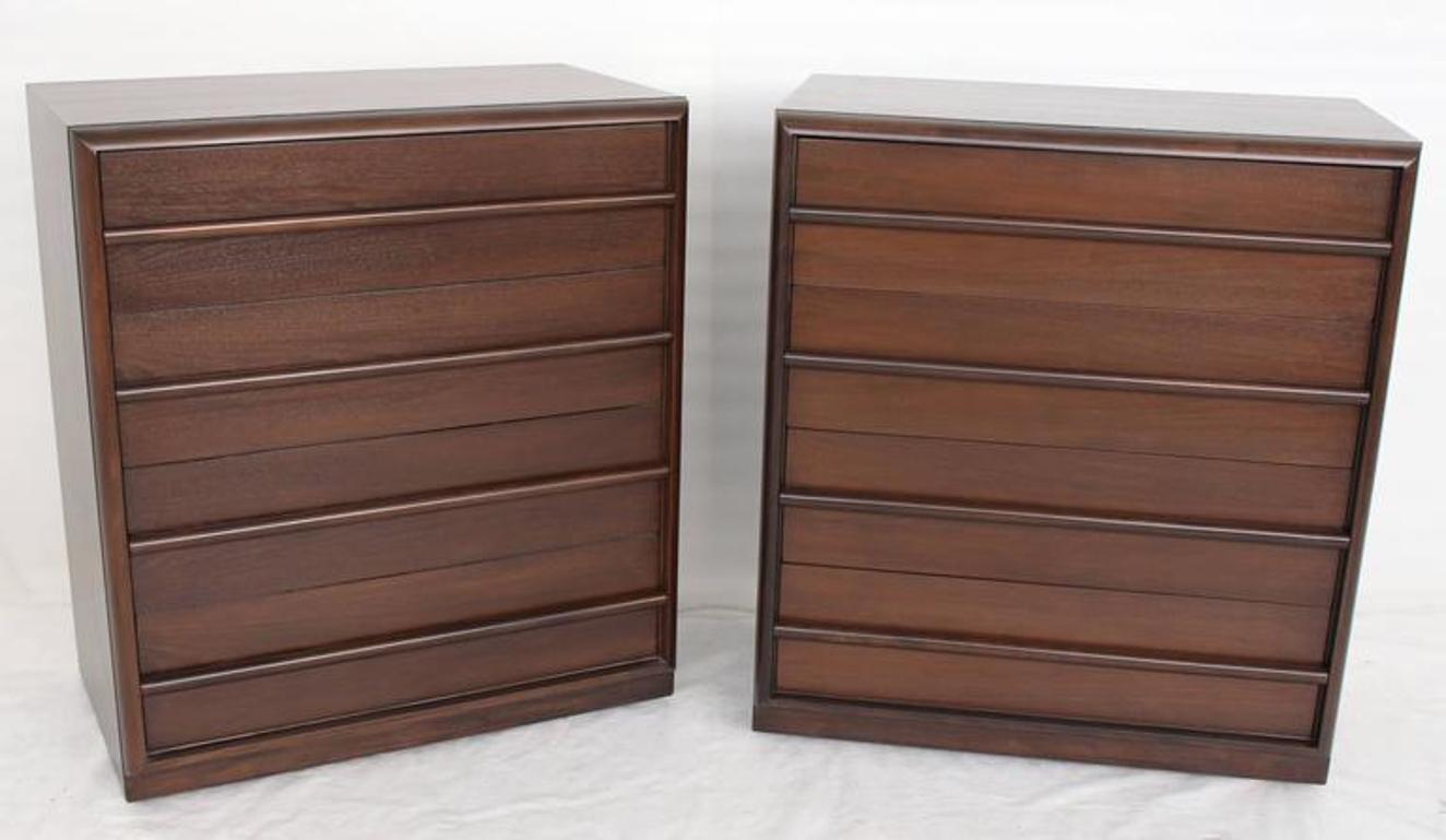 Pair of Robsjohn-Gibbings Bachelor Four Drawer Chests Dressers