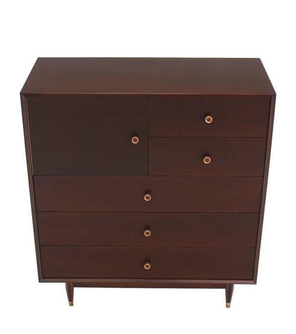 Mid Century Modern Walnut High Chest Dresser