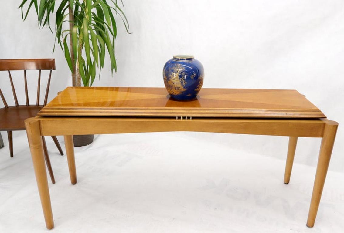 Henredon Satin and Burl Wood Console Table