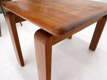 Midcentury Danish Modern Solid Teak Side End Table Stand