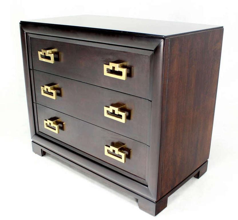 Kittinger Mid Century Modern Heavy Solid Drop Pulls Bachelor 3 Drawer Chest MINT