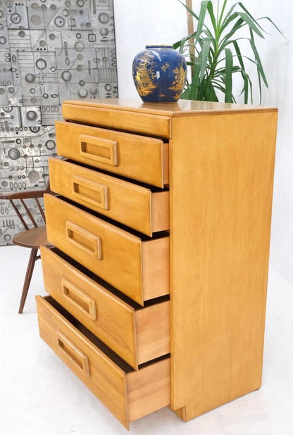 Russel Wright Conant Ball Mid-Century Modern Solid Birch High Chest Dresser Mint