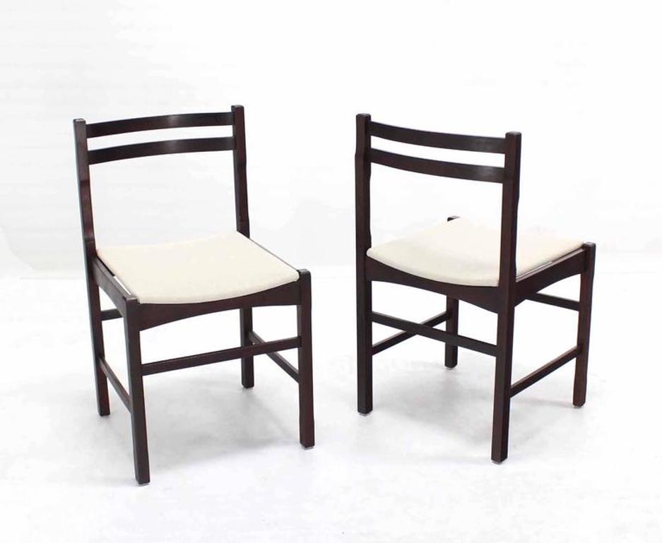 Six Mid Century Danish Modern Rosewood Dining Chairs New Upholstery