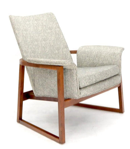 Danish Mid-Century Modern Teak Barrel Shape Frame Lounge Chair