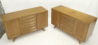 Two Door 4 Drawer Limed Cerused Solid Oak Board Cabinet Credenza Dresser