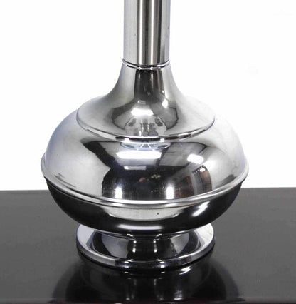 Nice Chrome Base Mid-Century Modern Turn Shape Table Lamp