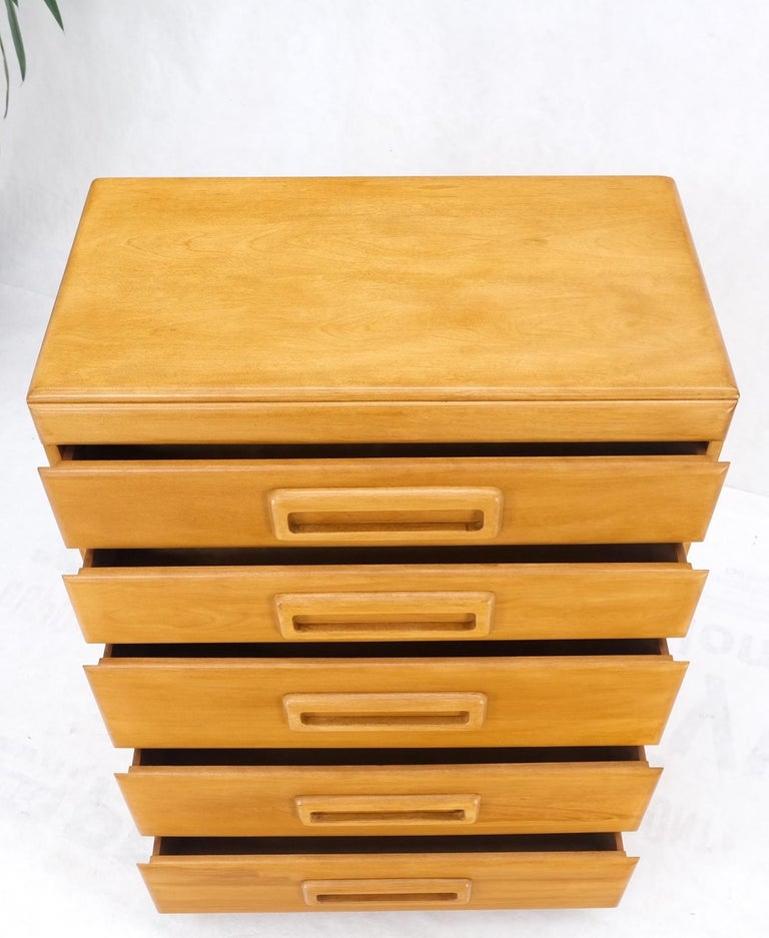 Russel Wright Conant Ball Mid-Century Modern Solid Birch High Chest Dresser Mint