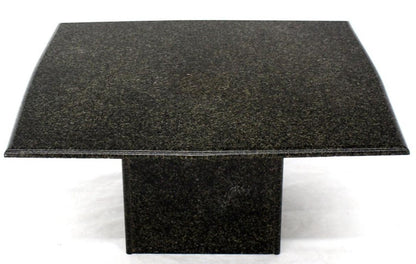 Square Black Granite Pedestal Base Coffee Table