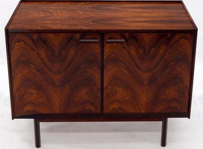 Danish Mid-Century Modern Two Part Rosewood Storage Cabinet Credenza