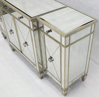 Mirrored Glass Sideboard Cabinet Credenza Console