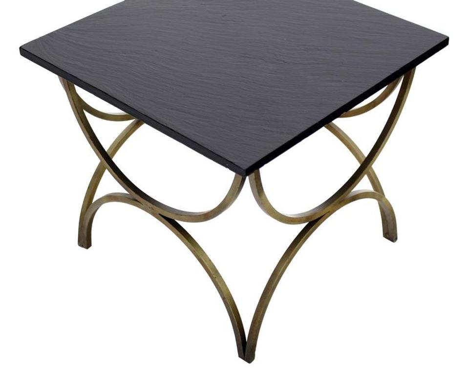 Decorative Slate Top Square Occasional Side Table