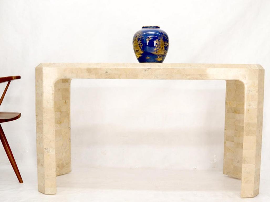 Tessellated Stone Tile Inlay Console Sofa Table
