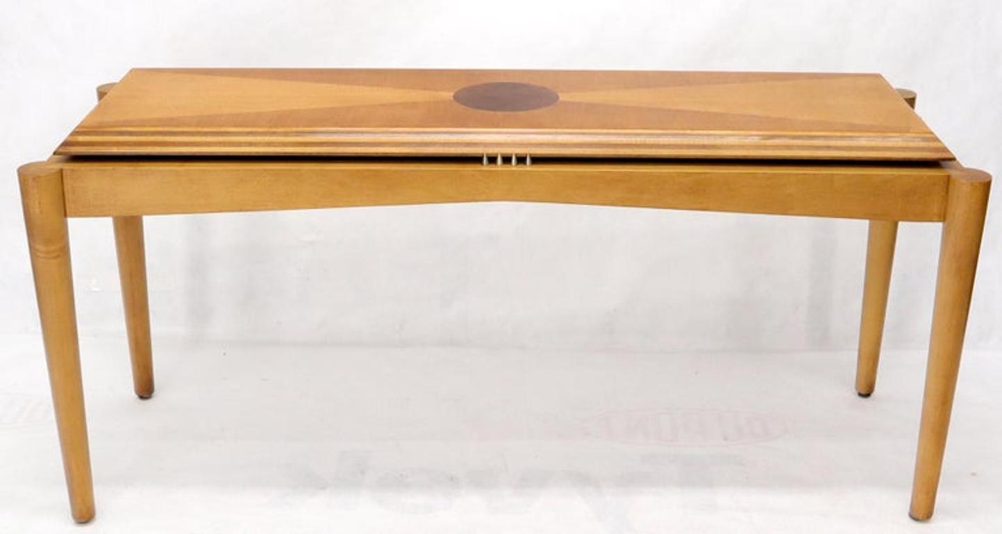 Henredon Satin and Burl Wood Console Table