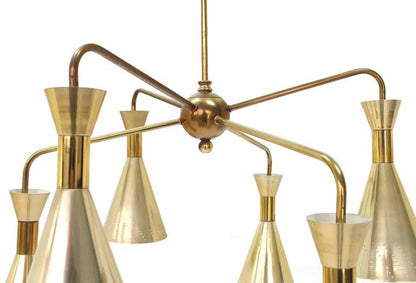 Cone Shades Sputnik Style Chandelier Light Fixture