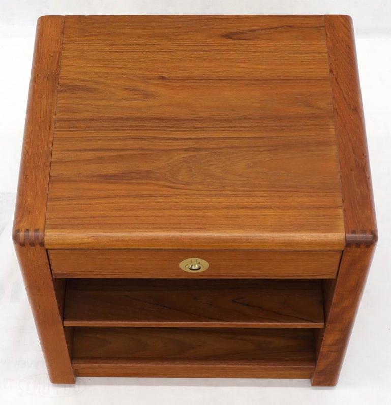 Danish Mid-Century Modern Teak One-Drawer End Table Stand