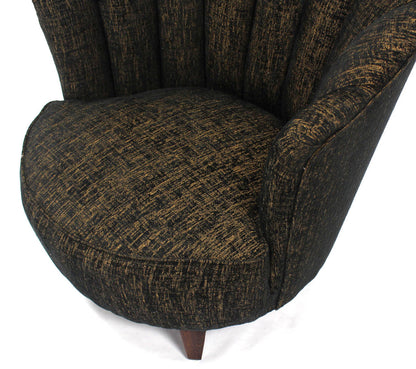 Barrel Scallop Back Ribbed Back Upholstery Wing Chairs NEW UPHOLSTERY