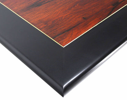 Pedestal Base Brass Rosewood and Ebonised Walnut Dining Table