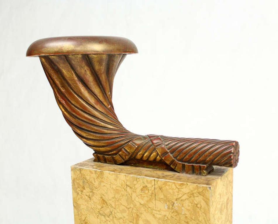 Art Deco Horn on Pedestal Floor Lamp Base