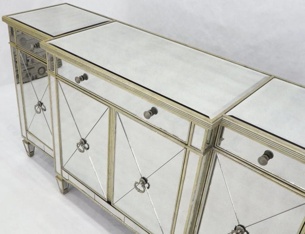 Mirrored Glass Sideboard Cabinet Credenza Console