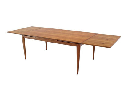 Large Heavy Tapered Legs Danish Modern Teak Table