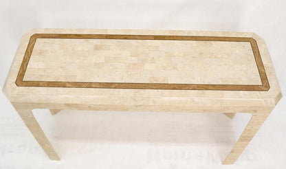Tessellated Stone Tile Inlay Console Sofa Table