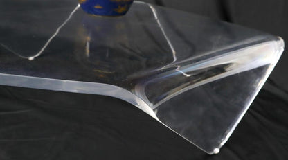 Thick One Piece of Bent Lucite Coffee Table