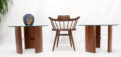 Pair of Vladimir Kagan Radius Round End Side Tables