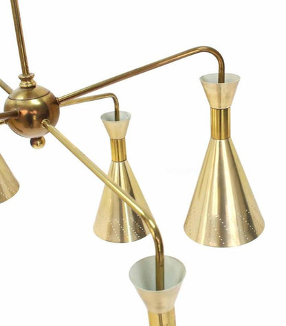 Cone Shades Sputnik Style Chandelier Light Fixture