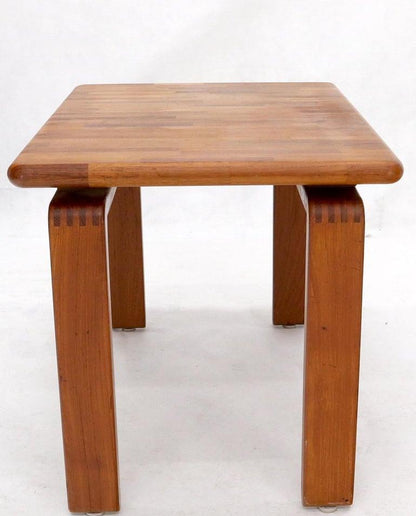 Midcentury Danish Modern Solid Teak Side End Table Stand