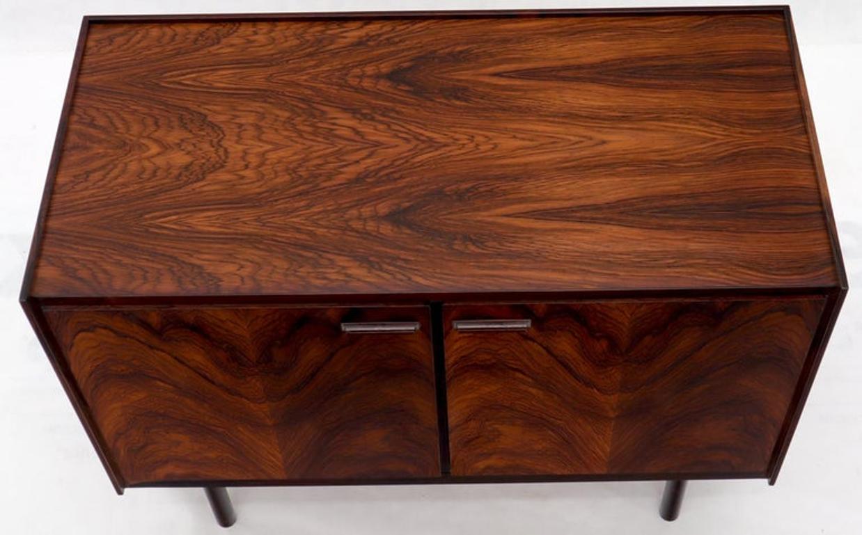 Danish Mid-Century Modern Two Part Rosewood Storage Cabinet Credenza